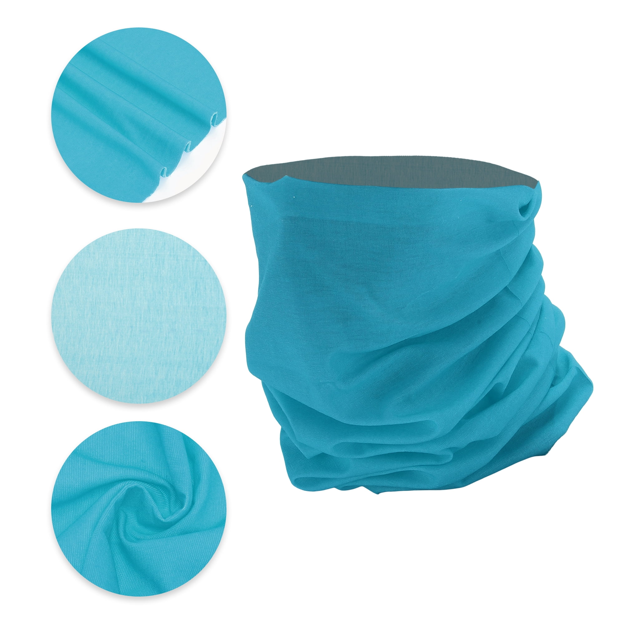 Unique Bargains Multi-function Face Scarf Mask 1 Pc Light Blue