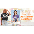 thumbnail image 5 of MOUSYA Happy Easter Shirts for Women: Bunny Shirt Easter Tshirt Rabbit Graphic T Shirts Casual Short Sleeve Tops, 5 of 11