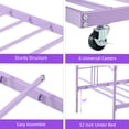 thumbnail image 4 of Twin Daybed, Sturdy Metal Day Bed with Steel Slat Support, Arched Headboard Sofa Bed for Living Room, Bedroom and Guest Room, Pink, 4 of 10