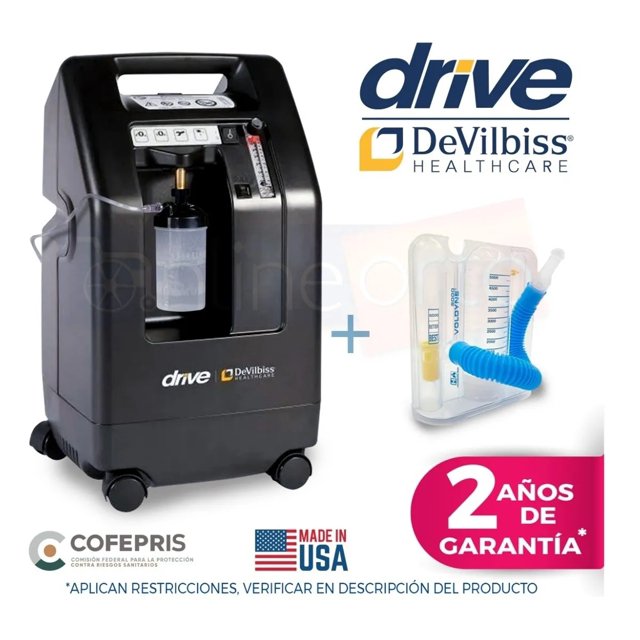 Concentrador De Oxígeno 5lts 525ds Devilbiss + Inspirómetro Devilbiss R-C525I5000