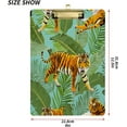 thumbnail image 3 of FMSHPON Tiger Green Palm Leaves Tropical Clipboard Hardboard Wood Nursing Clip Board and Pull for Standard A4 Letter 13x9 inches, 3 of 8