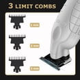 thumbnail image 5 of KEMEI PG2299 Beard & Hair Trimmer for Men Professional, Zero Gapped Hair Clippers for Men Cordless Trimmers for Barbers, Gray, 5 of 7