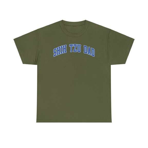 Shih Tzu Dad Shirt Gifts Tshirt Crew Neck Short Sleeve
