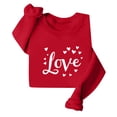 thumbnail image 4 of Valentine's Day Gifts for Women Heart Design Sweatshirt Cozy Pullover Watermelon Red M, 4 of 6