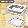thumbnail image 2 of Aovky Collapsible Dish Drying Rack, Portable 4-Compartment Dish Drainer with Drainboard, Utensil and Plate Organizer, Space-Saving Kitchen Storage Tray for Counter, RV, Camper, Travel Trailer, 2 of 8