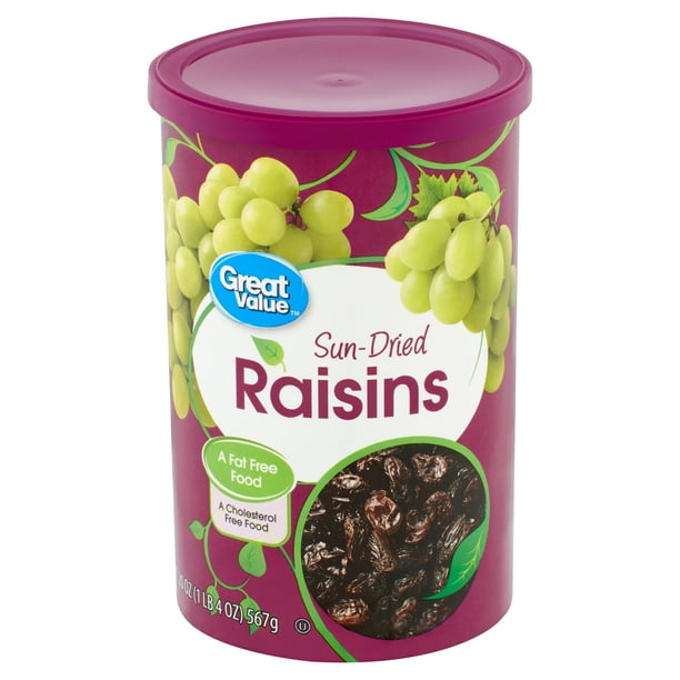 Great Value SunDried Raisins, 20 oz