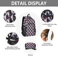 thumbnail image 4 of JIALIOU 14" Laptop Backpack Waterproof Airline Approved Stylish Casual Daypack for Travel Business College Work, Pied De Poule Pattern, 4 of 8