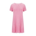 thumbnail image 4 of Patlollav Women Tees Under $10,Tops for Women Casual Solid Color Short-Sleeve Blouses V-Neck Shirts, 4 of 6