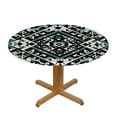 thumbnail image 3 of PIKWEEK Bohemia Elastic Edged Round Table ClothsElastic Tablecloth Protective Table Pad, Geometry for Parties/Holiday Dinner/Wedding, 3 of 7