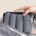 thumbnail image 4 of KRYVN 5-Pack Travel Toiletry Bottles Set, TSA Approved Leak Proof Silicone Liquid Containers with Clear Bag, 100ml/80ml/50ml Refillable Dispensers for Shampoo Conditioner Lotion, 4 of 12