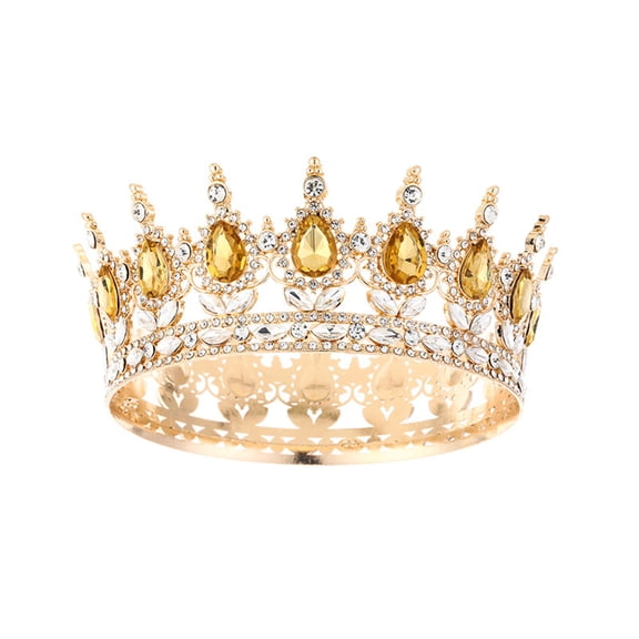Luxurious Women's Crowns with Rhinestones Birthday Party Hairpieces Suitable for Weddings Proms and Special Occasion