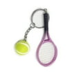 thumbnail image 3 of CNKOO 6 Pieces Tennis Racket Portable Keychains Sport Keyring Multi-colors Key Chain Set Accessories Presents Girlfriends Wife Purple, 3 of 5