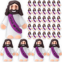 50 Pcs Mini Jesus Figures Easter Jesus Loves You Jesus Toys little Jesus Figures to Hide and Seek Sunday School Religious Party Favors Gift for Easter Egg Stuffers (Fresh Color)