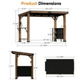 thumbnail image 2 of Modern Shade 6'x12' Cedar Hardtop Gazebo with Galvanized Steel Roof & FSC-Certified Frame - All-Weather Outdoor Pavilion for Patio, Garden, Backyard, 2 of 9