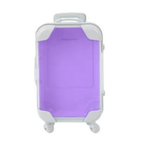 Steadline Mini Rolling Cosmetic Case - Walkable Transparent Storage Box With Compact Design For Travel Organization And Home Decor With Functional Style And Portable Construction For Small Items