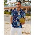 thumbnail image 3 of Camisa COOFANDY de manga corta con botones hawaiana para hombre, 3 of 7