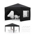 thumbnail image 1 of Gazebo Plegable 3x3m Impermeable con 4 Paredes - UPF 50+, Acero Reforzado, Fácil Montaje - Para Jardín, Camping, Fiestas - Color negro, 1 of 7