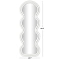 thumbnail image 3 of DecMode 24" x 63" White Wavy Abstract Wall Mirror with Layered Frame, 3 of 10
