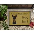 thumbnail image 3 of Caroline's Treasures BB1488JMAT Min Pin Spoiled Dog Lives Here Door Mat, Indoor Rug or Outdoor Welcome Mat 24x36 Doormat, 3 of 4