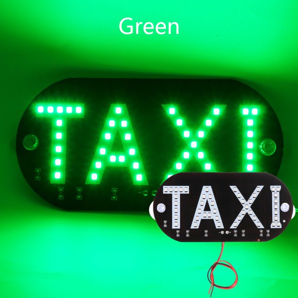 myroon conveniente luz de taxi ahorro de energía led bombillas parabrisas cab indicador colorido 12v práctica lámpara de coche instrumento luces/multicolor
