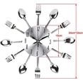 thumbnail image 2 of Reloj de pared de cocina, 3D, extraíble, moderno, creativo, cubertería, cuchara de cocina, tenedor, reloj de pared, espejo, calcomanía de pared, pegatina de pared, habitación, decoración del hogar Xemadio WRQX-451-4, 2 of 6
