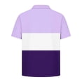thumbnail image 6 of akafmk Boys School Uniform Shirts Short Sleeve Collared Shirt Colorblock Breathable Athletic Shirt Casual Summer Tops, 5-15Y, 6 of 7