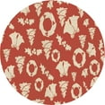 thumbnail image 1 of Ahgly Company Machine Washable Indoor Round Transitional Neon Red Area Rugs, 3' Round, 1 of 7