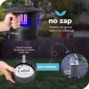 Katchy Outdoor + with Rechargable Battery Insect Trap - Fan Powered with UV Light - for Fruit Flies, Gnats, Mosquitoes, Moths