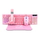 thumbnail image 1 of Combo Teclado Mouse Audífonos y Tapete Gamer Marvo CM370PK Rosa Retroiluminado RGB, 1 of 5