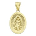 thumbnail image 3 of 14k Real Solid Gold Dainty Virgin Mary Pendant with Filagree Detail, Catholic Jewelry for Her, 3 of 5