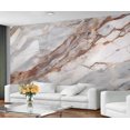 thumbnail image 3 of Gray And White Rendered Marble Texture 3D Wall Murals Wallpaper, Abstract Cracks Wall Poster Murals, Wall Painting Art Wallpaper For Living Room And Bedroom 98.4"W x 68.9"H (Not Peel and Stick), 3 of 6