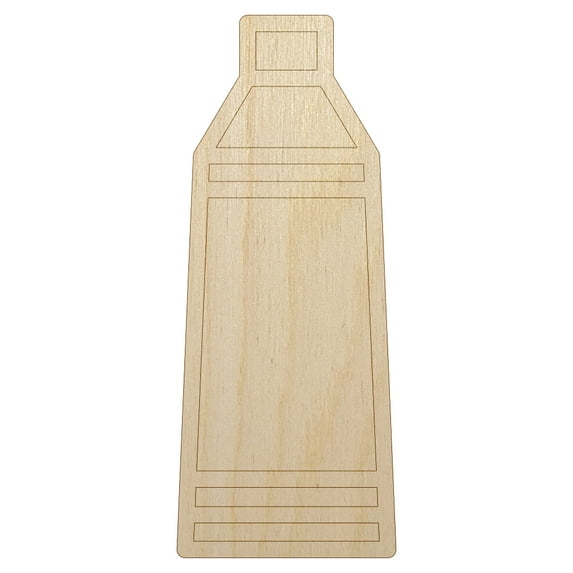 Toothpaste Tube Wood Shape Unfinished Piece Cutout Craft DIY Projects - 4.70 Inch Size - 1/8 Inch Thick
