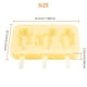 thumbnail image 4 of Wosthever Bonito molde para helado, moldes de silicona resistentes al calor, 3 ranuras, moldes antiadherentes de animales de grado alimenticio, Almacenamiento y organización del hogar Amarillo, 4 of 6