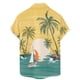thumbnail image 2 of Camisas De Franela Para Hombre Hombres Moda Primavera Verano Casual Manga corta Turndown Neck Impreso Camisetas Top Blusa (Yellow, 5XL), 2 of 5