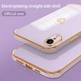 thumbnail image 3 of Compatible with iPhone XR Case for Women Girls, Cute Love Heart Pattern Electroplated Design Full-Around Soft Slim TPU Protective Bumper Cover for iPhone XR 6.1＂ -Purple, 3 of 10