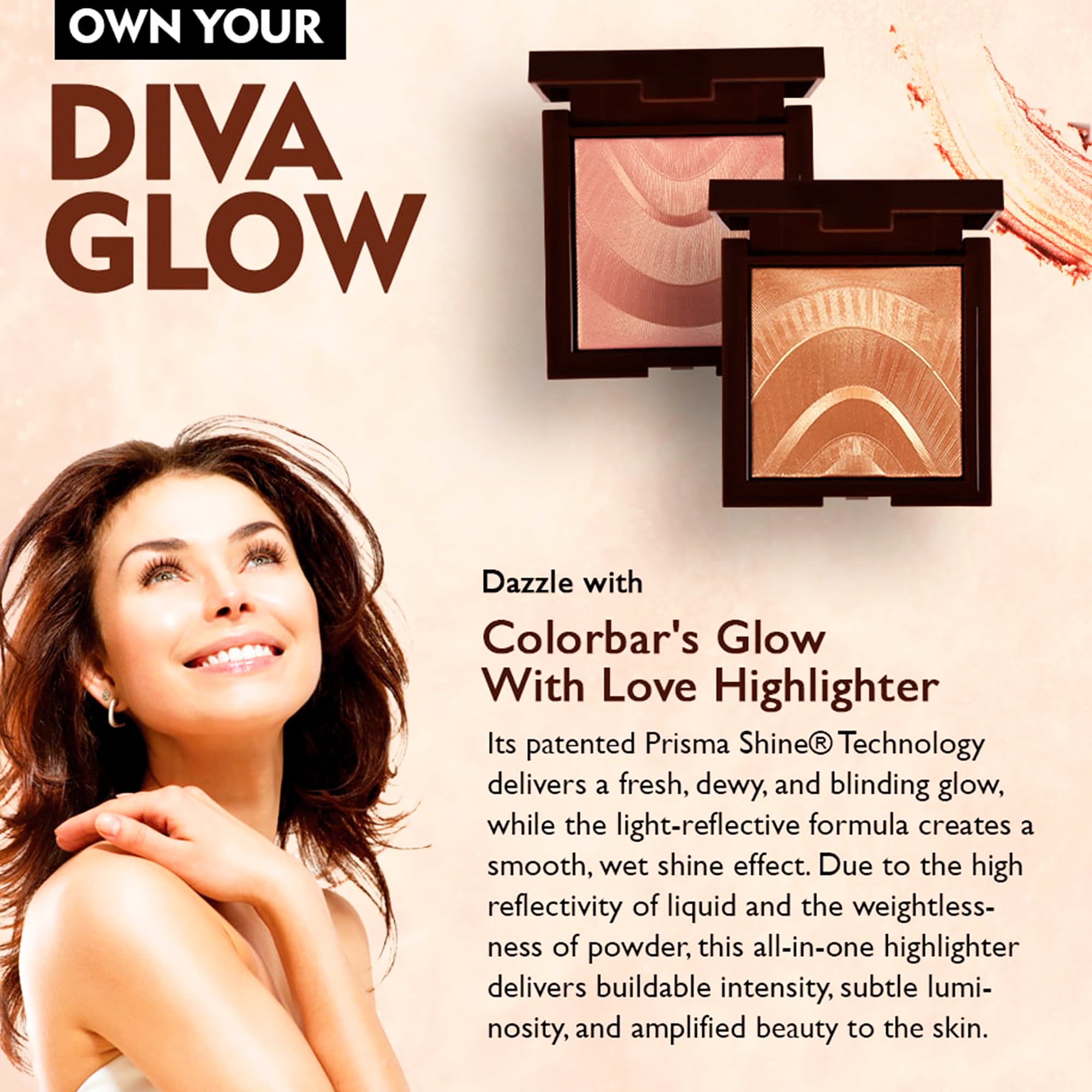 Colorbar Glow Highlighter, Highlighter Makeup, Prismatic Spell, 0.33 oz
