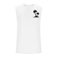 thumbnail image 4 of Hinvhai Mens Tank Tops Casual Summer Beach Vacation Hawaiian Graphic Muscle Gym Palm Tree Sleeveless Tee Shirts White 10(XL), 4 of 5