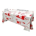 thumbnail image 3 of Halloween Tablecloth, Scary Themed Party Supplies, 2 Pack Rectangle Bloody Disposable Table Clothes, Birthday Zombie Decorations, Plastic Square Table Cover for Nurses Day Decor Gift -108x53 inch, 3 of 6