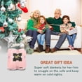 thumbnail image 6 of Catalonia Pink Sherpa Throw Blanket, Snuggle Super Soft Blanket for Girls 50"x60", Comfy Fuzzy Micro Plush Fleece for Sofa Couch TV Bed Reversible Match Color All Season, 6 of 7