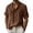 Brown, variant on Guluxicc Men's Cotton Shirts Collared Short Sleeve Beach Vacation Tops for Everyday Wear Spring Summer Casual Outfits
