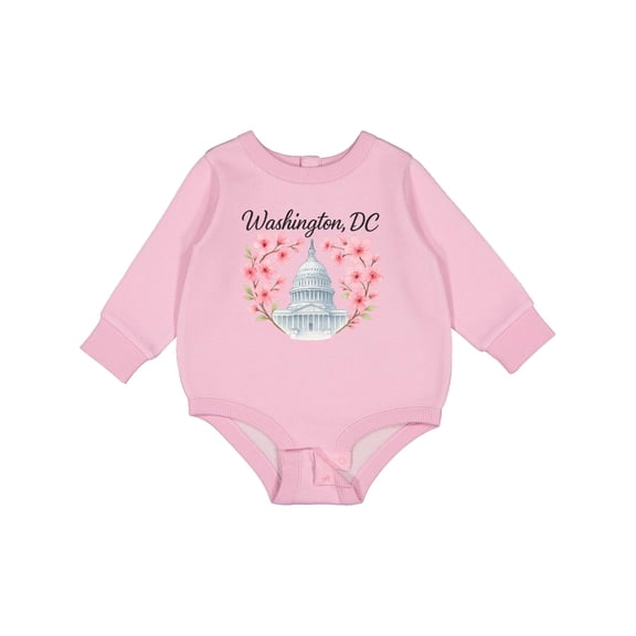 Inktastic Washington Dc Cherry Blossom Baby Fleece Bodysuit