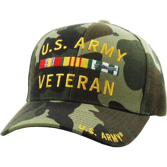 US ARMY VETERAN Contructed Baseball Cap Velcro Closure