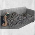 thumbnail image 5 of Oriental Soft Flannel Fleece Throw Blanket, Hamsa Hands Middle Eastern Luck Motif, Cozy Plush for Indoor and Outdoor Use, 50" x 60", Purple Grey Blue, by Ambesonne, 5 of 5