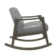 thumbnail image 4 of Lexicon Auden Mid-Century Wood & Faux Leather Rocking Chair in Light Gray, 4 of 7
