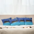 thumbnail image 7 of Ambesonne Animal Throw Pillow Cover 4 Pack, Whale in Ocean and Star, 20", Blue Grey and Pale Blue, 7 of 7