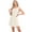 Creamy White, variant on Women'S Summer A-Line Sleeveless Boat Neck Mini Dress Club Little Short Dresses Black S