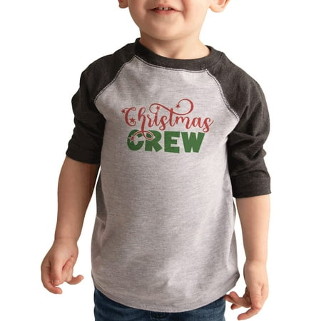 

7 ate 9 Apparel Kids Merry Christmas Shirts - Christmas Crew - Stars - Grey Shirt 6 Months
