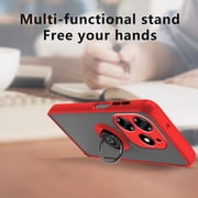 Case for Tecno Spark 10 Pro Case with Stand, Compatible with Magnetic Car Phone Mount, Ultra Slim Tecno Spark 10 Pro Phone Case for Women Men Shockproof Protective Cases Cover (Red)