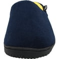 thumbnail image 5 of Norty Mens Slippers - Memory Foam Mule and Clog Slippers - Faux Suede, Microfiber or Flannel 40822-XX-Large Navy/Yellow, 5 of 7