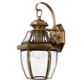 thumbnail image 2 of 1 Light Medium Wall Lantern 14 Inches High-Antique Brass Finish Quoizel Lighting Ny8316a, 2 of 2
